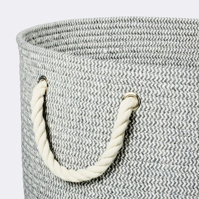 Coiled Rope Storage Bin Large Chevron - Cloud Island™ Gray 4 Coiled Rope Storage Bin Large Chevron - Cloud Island™ Gray - Image 2