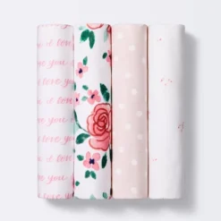 Flannel Baby Blanket In Bloom - Pink - 4pk - Cloud Island™ 7 Flannel Baby Blanket In Bloom - Pink - 4pk - Cloud Island™ -Target GUEST 6c08c507 7c90 468a 8d20 4d1ada740e0f