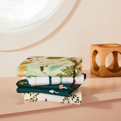 Flannel Baby Blanket Fauna - Green/White/Pink - 4pk - Cloud Island™ 3 Flannel Baby Blanket Fauna - Green/White/Pink - 4pk - Cloud Island™