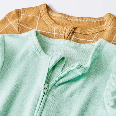 Baby Boys' 2pk So Very Soft Modal Blend Romper - Cloud Island™ Rust/Blue 4 Baby Boys' 2pk So Very Soft Modal Blend Romper - Cloud Island™ Rust/Blue - Image 2