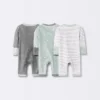 Baby 3pk Basic Romper - Cloud Island™ Gray Preemie -Target GUEST 745deae8 48ce 41a0 a53d faf16b0bf20a