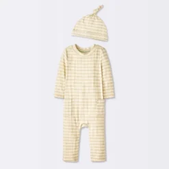 Baby Jacquard Checkered Romper & Hat - Cloud Island™ Tan 9 Baby Jacquard Checkered Romper & Hat - Cloud Island™ Tan -Target GUEST 7757c850 658c 4c05 be03 218cf0cd0713