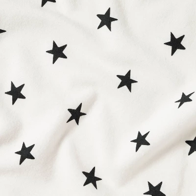 Flannel Fitted Crib Sheet Stars - Cloud Island™ - Cream/Black 5 Flannel Fitted Crib Sheet Stars - Cloud Island™ - Cream/Black - Image 3