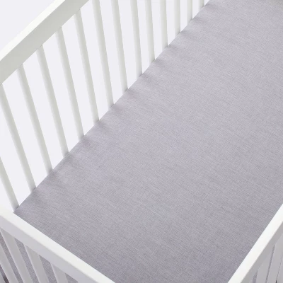 Fitted Crib Sheet Solid - Cloud Island™ Dark Gray 4 Fitted Crib Sheet Solid - Cloud Island™ Dark Gray - Image 2
