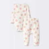 Baby 2pc Floral Wide Ribbed Top & Bottom Set - Cloud Island™ Cream 2 Baby 2pc Floral Wide Ribbed Top & Bottom Set - Cloud Island™ Cream -Target GUEST 80378152 06be 4618 ab21 8246c64c3493