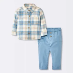 Baby Boys' Flannel Button-Down Top & Pants Set - Cloud Island™ Blue 9 Baby Boys' Flannel Button-Down Top & Pants Set - Cloud Island™ Blue -Target GUEST 87754212 e8c6 43aa a453 e04b0d480d34