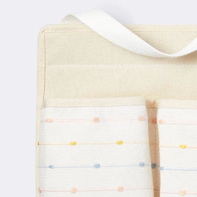 Wall Hanging Storage With Slub Stitching - Cream - Cloud Island™ 4 Wall Hanging Storage With Slub Stitching - Cream - Cloud Island™ - Image 2