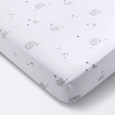 Cotton Fitted Crib Sheet - Elephants - Cloud Island™ 6 Cotton Fitted Crib Sheet - Elephants - Cloud Island™ - Image 4