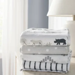 Flannel Baby Blanket - Cloud Island™ Two By Two Animals - 4pk