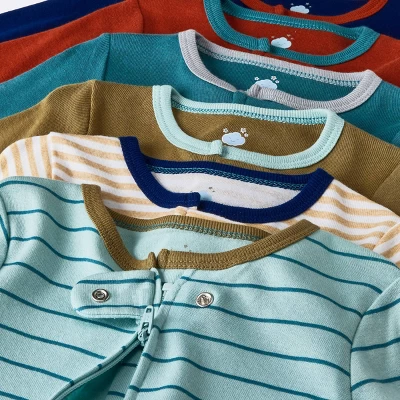 Baby 6pk Zip-Up Sleep N' Play - Cloud Island™ Blue 4 Baby 6pk Zip-Up Sleep N' Play - Cloud Island™ Blue - Image 2