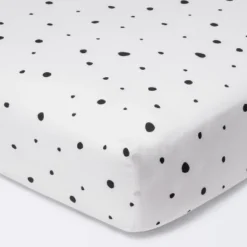 Fitted Crib Sheet Scatter Dot - Cloud Island™ - Black/Cream -Target GUEST 90412edc 7683 4a33 b8e9 8a122484c847