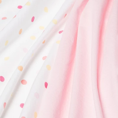 Fitted Jersey Crib Sheet 2pk - Cloud Island™ Multi Dot And Solid Pink 4 Fitted Jersey Crib Sheet 2pk - Cloud Island™ Multi Dot And Solid Pink - Image 2