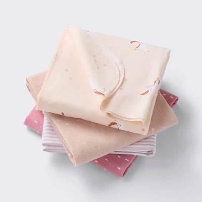 Flannel Baby Blankets - Unicorns - 4pk - Cloud Island™ 6 Flannel Baby Blankets - Unicorns - 4pk - Cloud Island™ - Image 4