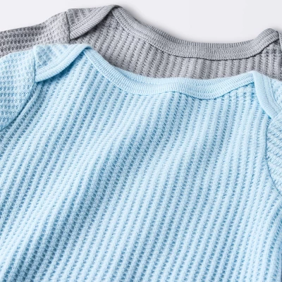 Baby Boys' 2pk Basic Waffle Gowns - Cloud Island™ Gray 4 Baby Boys' 2pk Basic Waffle Gowns - Cloud Island™ Gray - Image 2