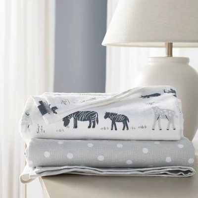 Flannel Blanket Larger Size 2pk - Cloud Island™ Two By Two Animals 3 Flannel Blanket Larger Size 2pk - Cloud Island™ Two By Two Animals