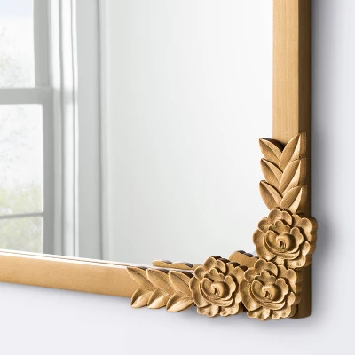 Floral Arch Decorative Wall Mirror With 6 Flowers - Gold - Cloud Island™ 4 Floral Arch Decorative Wall Mirror With 6 Flowers - Gold - Cloud Island™ - Image 2