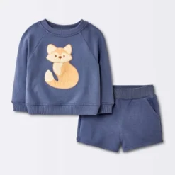 Baby Boys' 2pc Fox Applique Sweatshirt & Shorts Set - Cloud Island™ Navy Blue 9 Baby Boys' 2pc Fox Applique Sweatshirt & Shorts Set - Cloud Island™ Navy Blue -Target GUEST 9cdde992 3628 4450 800b 796e5b61a0da