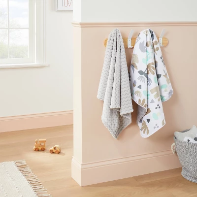 Plush Embossed Baby Blanket Chevron - Cloud Island™ Gray - 100 Each 3 Plush Embossed Baby Blanket Chevron - Cloud Island™ Gray - 100 Each