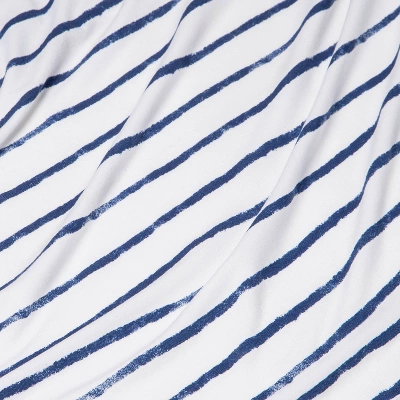 Polyester Rayon Jersey Fitted Crib Sheet - Cloud Island™ Navy Blue Vertical Stripe 5 Polyester Rayon Jersey Fitted Crib Sheet - Cloud Island™ Navy Blue Vertical Stripe - Image 3