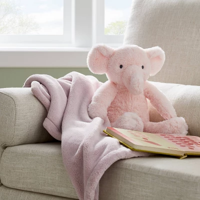 Plush Blanket With Soft Toy - Cloud Island™ Pink Elephant 3 Plush Blanket With Soft Toy - Cloud Island™ Pink Elephant