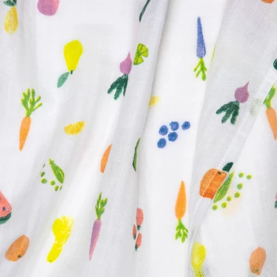 Muslin Swaddle Blanket - Cloud Island™ Fruits And Veggies 4 Muslin Swaddle Blanket - Cloud Island™ Fruits And Veggies - Image 2
