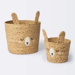 Braided Water Hyacinth Medium Round Storage Basket - Rabbit - Cloud Island™ -Target GUEST a5d9b501 e874 4e24 abfc c6e9b2eecec0