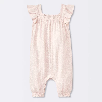 Baby Girls' Floral Modal Jersey Long Legged Romper - Cloud Island™ Pink 6 Baby Girls' Floral Modal Jersey Long Legged Romper - Cloud Island™ Pink - Image 4