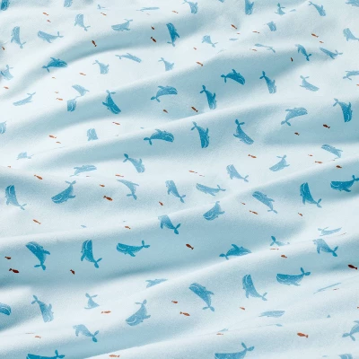 Cotton Fitted Crib Sheet - Whales - Cloud Island™ 4 Cotton Fitted Crib Sheet - Whales - Cloud Island™ - Image 2