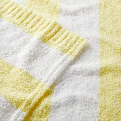 Chenille Stripe Baby Blanket - Yellow And White Stripes - Cloud Island™ 4 Chenille Stripe Baby Blanket - Yellow And White Stripes - Cloud Island™ - Image 2