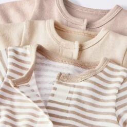 Baby 3pk Cotton Romper - Cloud Island™ Khaki Preemie: Long Sleeve, Front Hook And Loop Fastener, Solid & Stripe Patterns 6 Baby 3pk Cotton Romper - Cloud Island™ Khaki Preemie: Long Sleeve, Front Hook And Loop Fastener, Solid & Stripe Patterns -Target GUEST ad7f79e7 45e8 40f2 b55e 84598ae0d74c