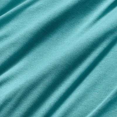 Polyester Rayon Fitted Crib Sheet - Teal - Cloud Island™ 4 Polyester Rayon Fitted Crib Sheet - Teal - Cloud Island™ - Image 2