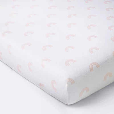 Flannel Fitted Crib Sheet - Rainbow - Cloud Island™ 6 Flannel Fitted Crib Sheet - Rainbow - Cloud Island™ - Image 4