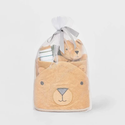 Baby 6pk Bear Bath Towel - Cloud Island™ Brown 3 Baby 6pk Bear Bath Towel - Cloud Island™ Brown