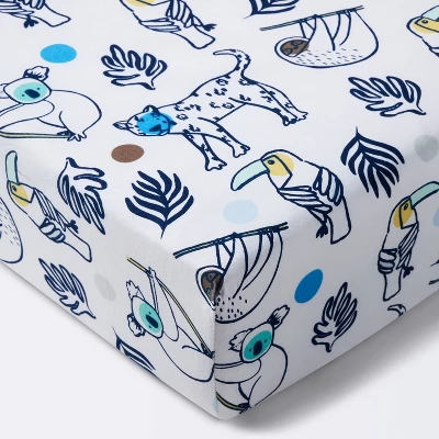 Fitted Crib Sheet Gone Wild - Cloud Island™ Navy 7 Fitted Crib Sheet Gone Wild - Cloud Island™ Navy - Image 5