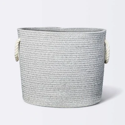 Coiled Rope Storage Bin Large Chevron - Cloud Island™ Gray 5 Coiled Rope Storage Bin Large Chevron - Cloud Island™ Gray - Image 3