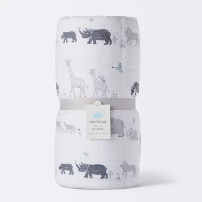 Muslin Quilt Two By Two Baby And Toddler Blanket - Animals - Cloud Island™ 5 Muslin Quilt Two By Two Baby And Toddler Blanket - Animals - Cloud Island™ - Image 3