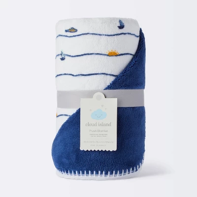 Plush Baby Blanket - Nautical - Cloud Island™ 5 Plush Baby Blanket - Nautical - Cloud Island™ - Image 3