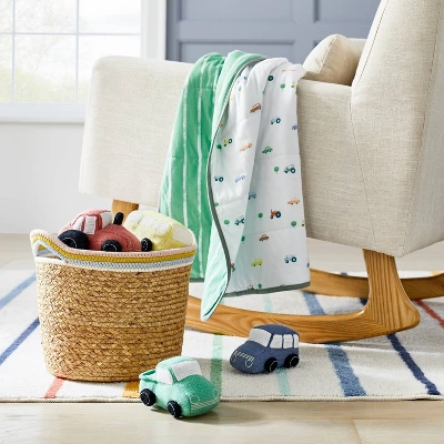 Natural Woven Round Storage Bin With Coiled Rope Handle - Cloud Island™ M 3 Natural Woven Round Storage Bin With Coiled Rope Handle - Cloud Island™ M