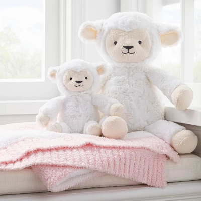 Plush Animal With Mini Plush Stuffed Animal Toy - Lamb - 2pc - Cloud Island™ 3 Plush Animal With Mini Plush Stuffed Animal Toy - Lamb - 2pc - Cloud Island™