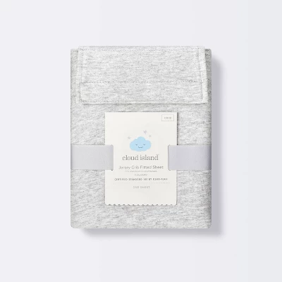 Fitted Jersey Crib Sheet Knit Heather Gray - Cloud Island™ Gray 6 Fitted Jersey Crib Sheet Knit Heather Gray - Cloud Island™ Gray - Image 4
