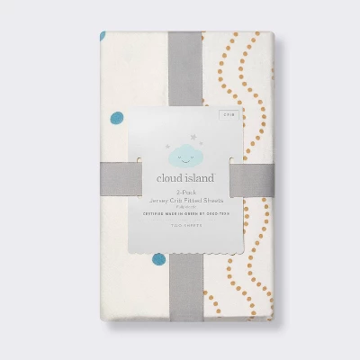 Fitted Jersey Crib Sheet - Dots & Squiggles - 2pk - Cloud Island™ 5 Fitted Jersey Crib Sheet - Dots & Squiggles - 2pk - Cloud Island™ - Image 3