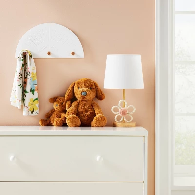 Wall Mounted Hook Rail - White And Natural - Cloud Island™ 3 Wall Mounted Hook Rail - White And Natural - Cloud Island™