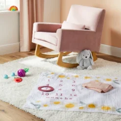 Muslin Blanket With Felt Frame - Pink - Cloud Island™