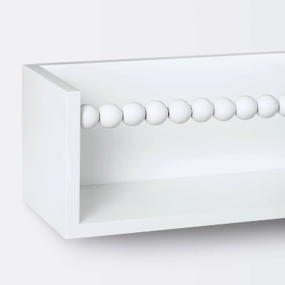Beaded Decorative Wall Shelf - White - Cloud Island™ 4 Beaded Decorative Wall Shelf - White - Cloud Island™ - Image 2