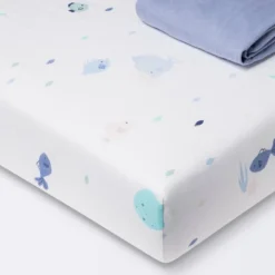 Fitted Jersey Crib Sheet 2pk - Cloud Island™ Fish Friends And Solid Blue 11 Fitted Jersey Crib Sheet 2pk - Cloud Island™ Fish Friends And Solid Blue -Target GUEST be233b6d 338c 401c 8a8e f940af17a32e