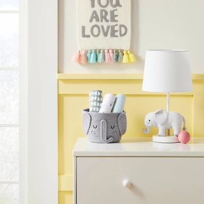 Coiled Rope Small Round Storage Basket - Elephant - Cloud Island™ 3 Coiled Rope Small Round Storage Basket - Elephant - Cloud Island™