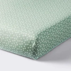 Cotton Fitted Crib Sheet - Daisies Green - Cloud Island™ -Target GUEST bfab0613 878e 48b6 847d 47c25ef9e680