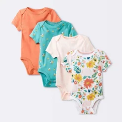 Baby Girls' 4pk Short Sleeve Bodysuit - Cloud Island™ Floral 9 Baby Girls' 4pk Short Sleeve Bodysuit - Cloud Island™ Floral -Target GUEST c0bc6d65 3789 4611 af34 6d89bf2e36bd