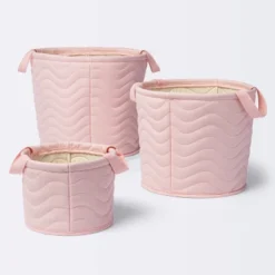 Quilted Fabric Medium Round Storage Basket - Light Pink - Cloud Island™ 7 Quilted Fabric Medium Round Storage Basket - Light Pink - Cloud Island™ -Target GUEST cb5fd99a 2920 4a17 9abc c683191d9305