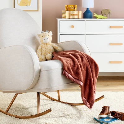 Solid Satin Edge Plush Baby Blanket - Russet Brown - Cloud Island™ 3 Solid Satin Edge Plush Baby Blanket - Russet Brown - Cloud Island™